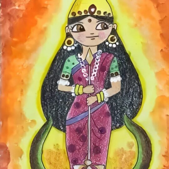 How to Draw Goddess Durga Defeating Mahishasura – Easy Tutorial