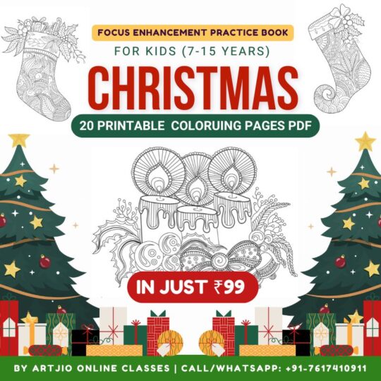 Christmas-Focus Enhancement Practice Book-Printable PDF